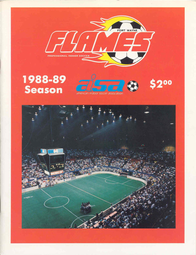 1988 Fort Wayne Flames program from the American Indoor Soccer Association