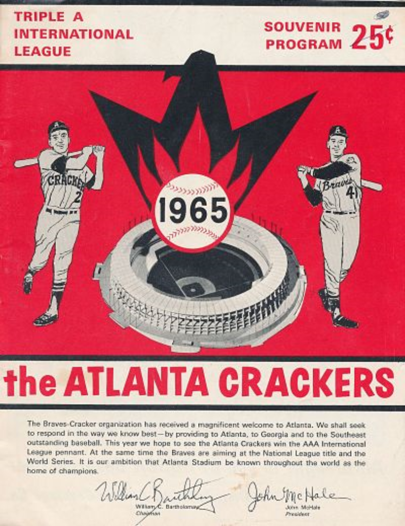 1965 Atlanta Crackers Program