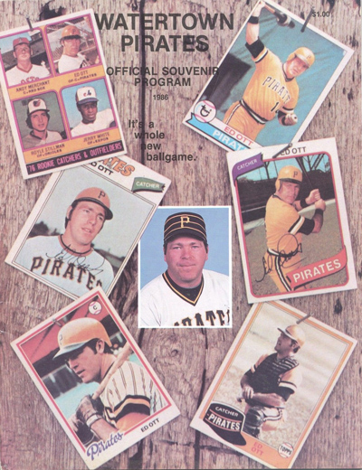 1986 Watertown Pirates baseball program from the New York-Penn League