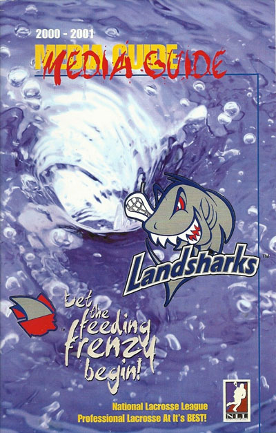 2000-01 Columbus Landsharks Media Guide from the National Lacrosse League