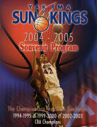 2004-05 Yakima Sun Kings Program from the Continental Basketball Association