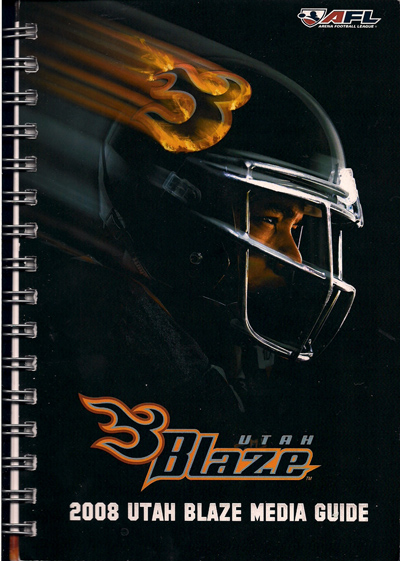 2008 Utah Blaze Media Guide from the Arena Football League