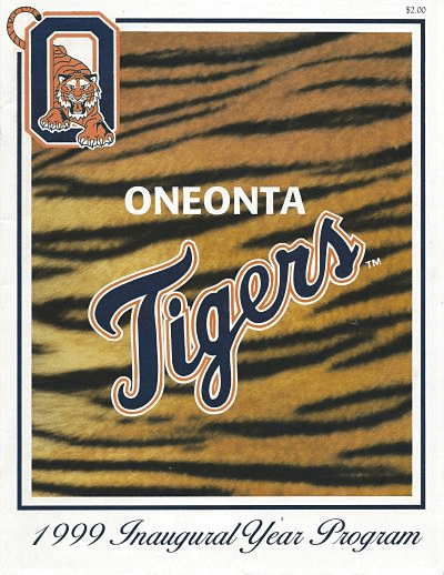 1999 Oneonta Tigers baseball program from the New York-Penn League