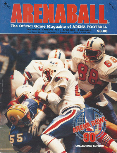 1990 Arena Bowl IV Program from the Arena Football League