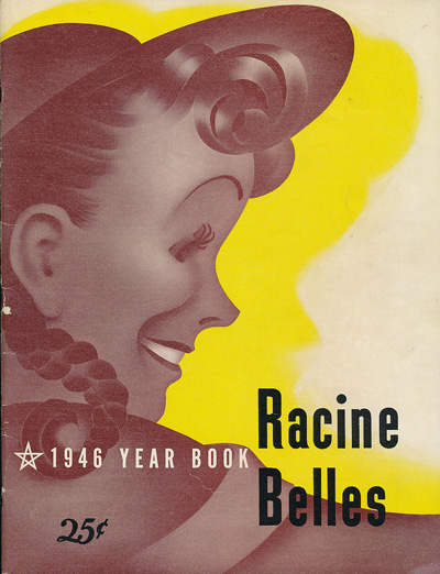1946 Racine Belles program from the All-American Girls Professional Baseball League