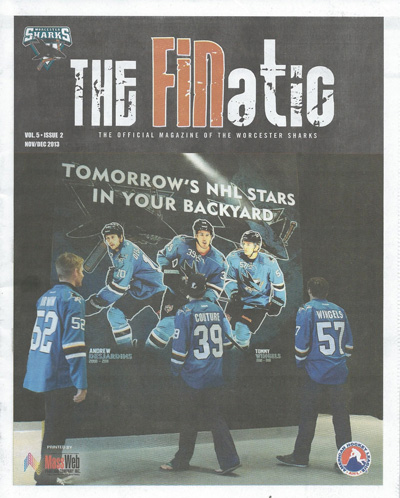2013 Worcester Sharks program from the American Hockey League