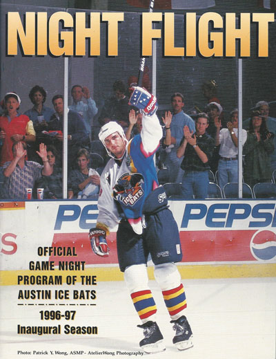 1996 Austin Ice Bats Program from the Western Professional Hockey League