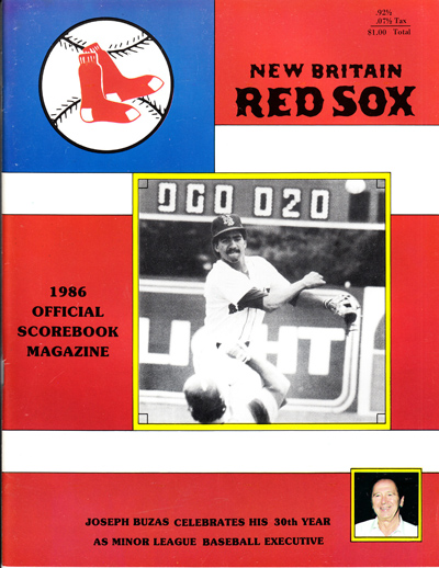 1986 New Britain Red Sox baseball program from the Eastern League