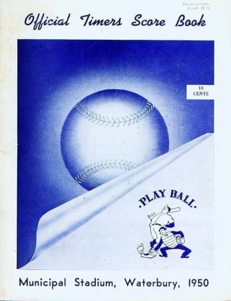 1950 Waterbury Timers Baseball Program from the Colonial League
