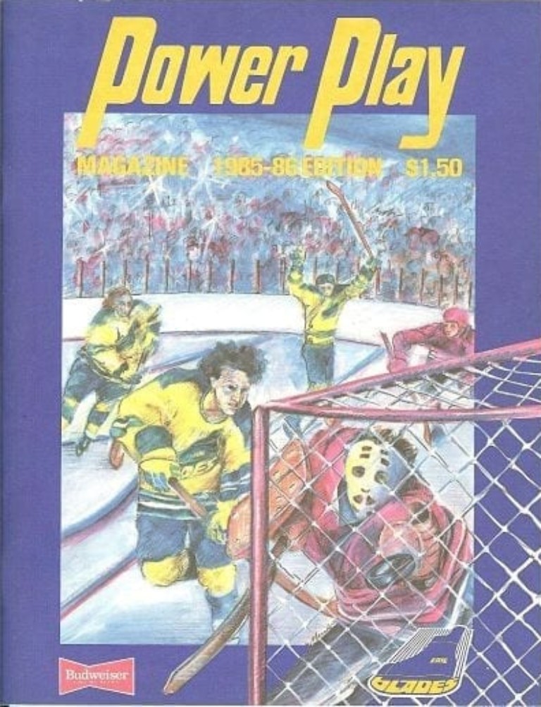 1985-86 Erie Golden Blades Program from the Atlantic Coast Hockey League