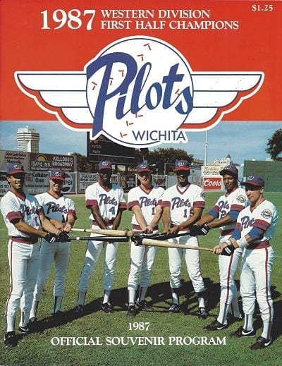 1987 Wichita Pilots baseball program from the Texas League