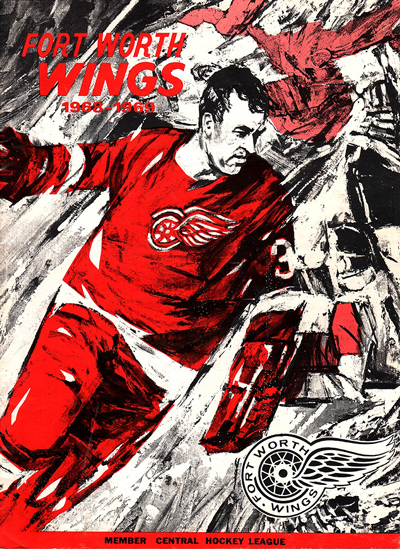 1968 Fort Worth Wings program from the Central Hockey League