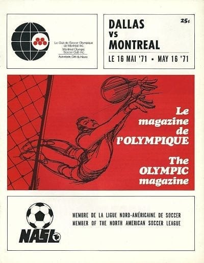 1971 Montreal Olympique Program