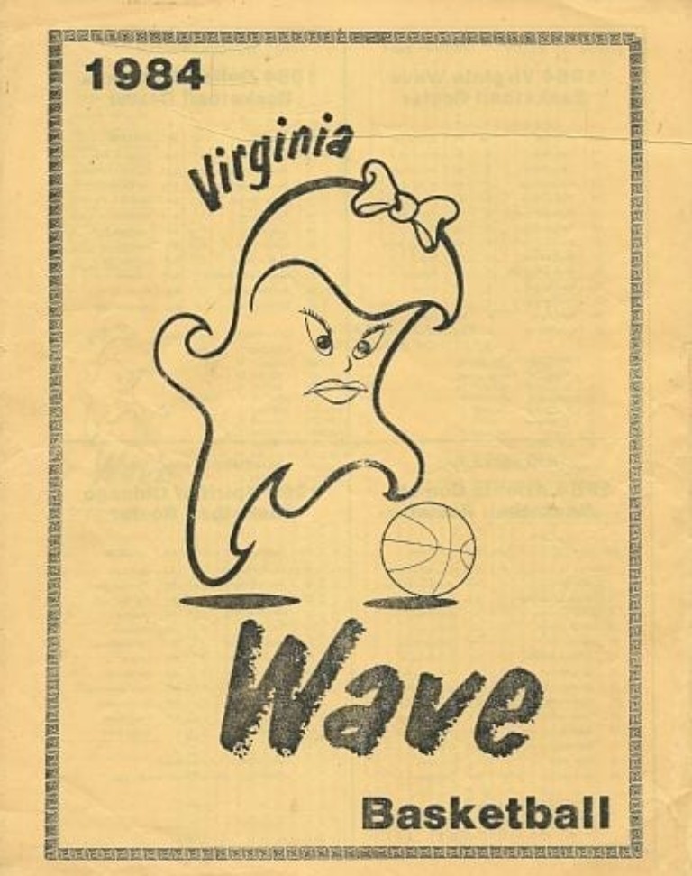 1984 Virginia Wave Program from the Women's American Basketball Association