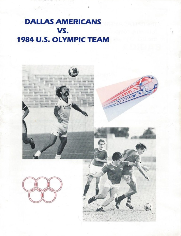 Wolfgang Rausch on the cover of a 1983 Dallas Americans program from the American Soccer League