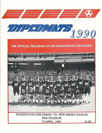 1990 Washington Diplomats program from the American Professional Soccer League