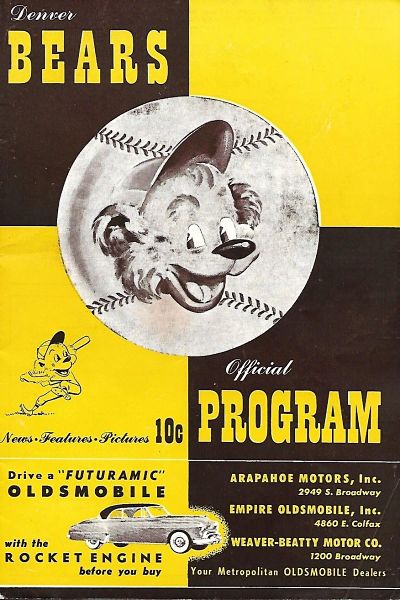1950 Denver Bears Program