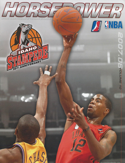 2007-08 Idaho Stampede Program from the NBA Development League