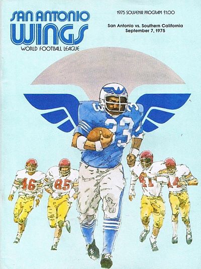 1975 San Antonio Wings program from the World Football League