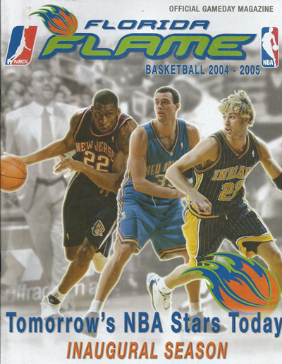 2004-05 Florida Flame program from the NBA D-League