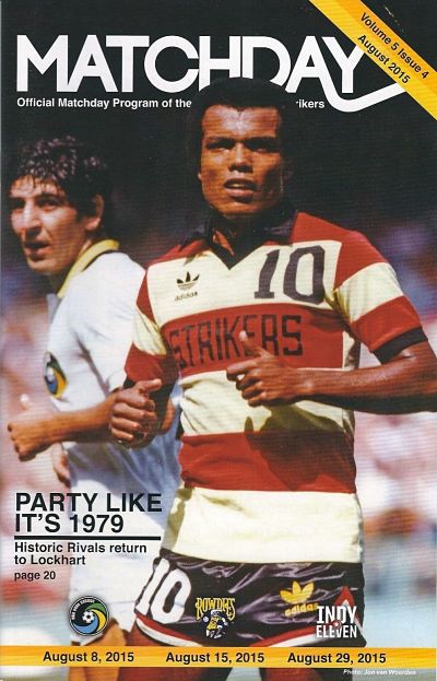 Teofilo Cubillas on the cover of a 2015 Fort Lauderdale Strikers Program from the North American Soccer League