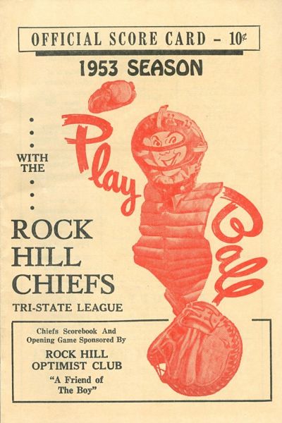 1953 Rock Hill Chiefs Program