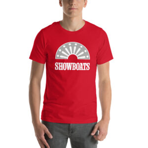 Memphis Showboats original logo T-shirt. Red. Royal Retros