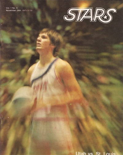 1975 Utah Stars program from the American Basketball Association
