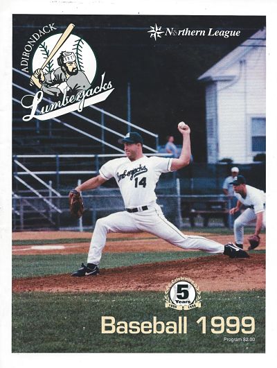 1999 Adirondack Lumberjacks Baseball Program from the Northern League