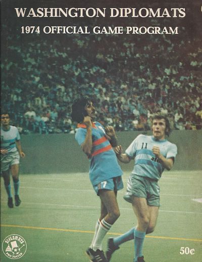 1974 Washington Diplomats Program from the North American Soccer League