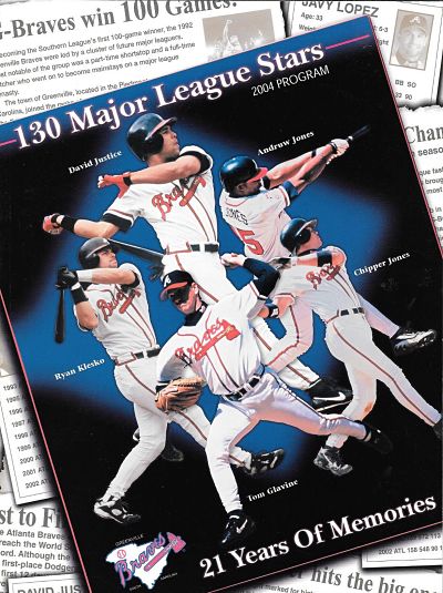 2004 Greenville Braves baseball program from the Southern League