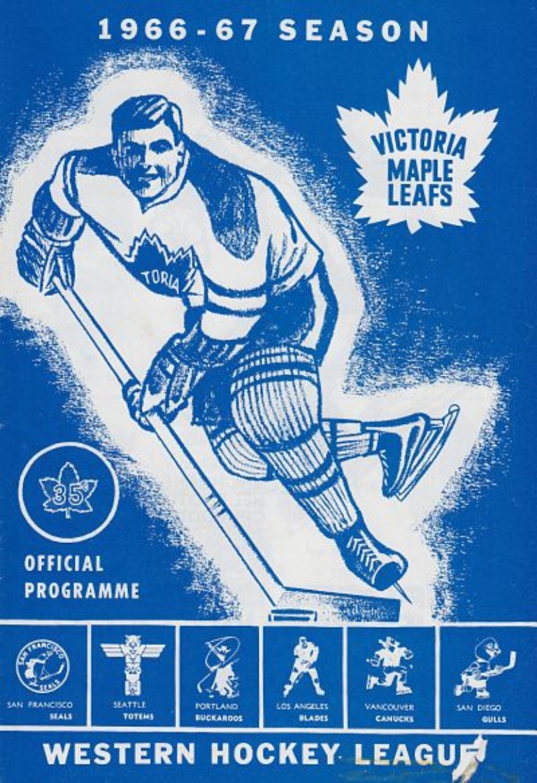 1966-67 Victoria Maple Leafs program from the Western Hockey League