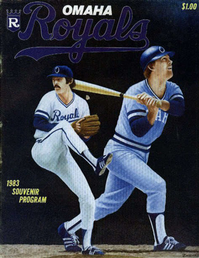 1983 Omaha Royals baseball program from the American Association