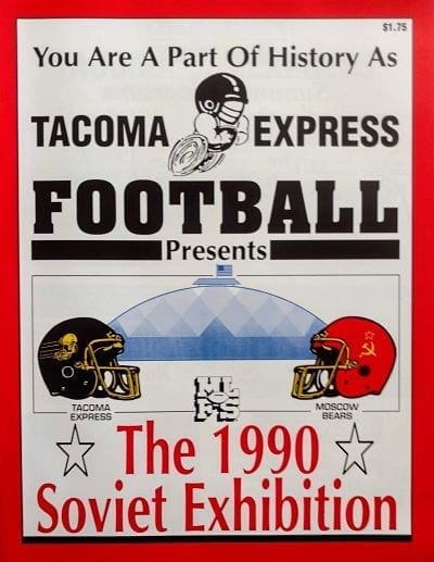 1990 Tacoma Express program from the Minor League Football System