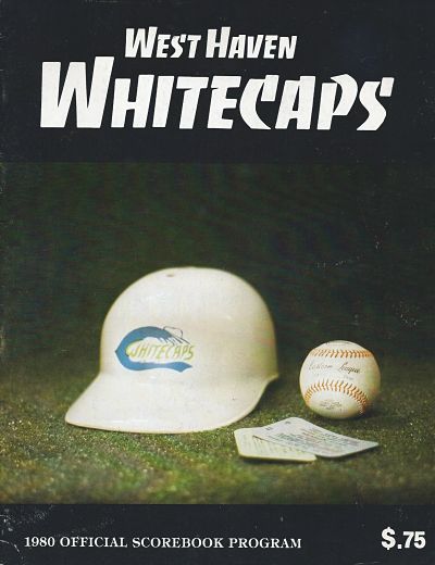 1980 West Haven Whitecaps Baseball Program from the Eastern League
