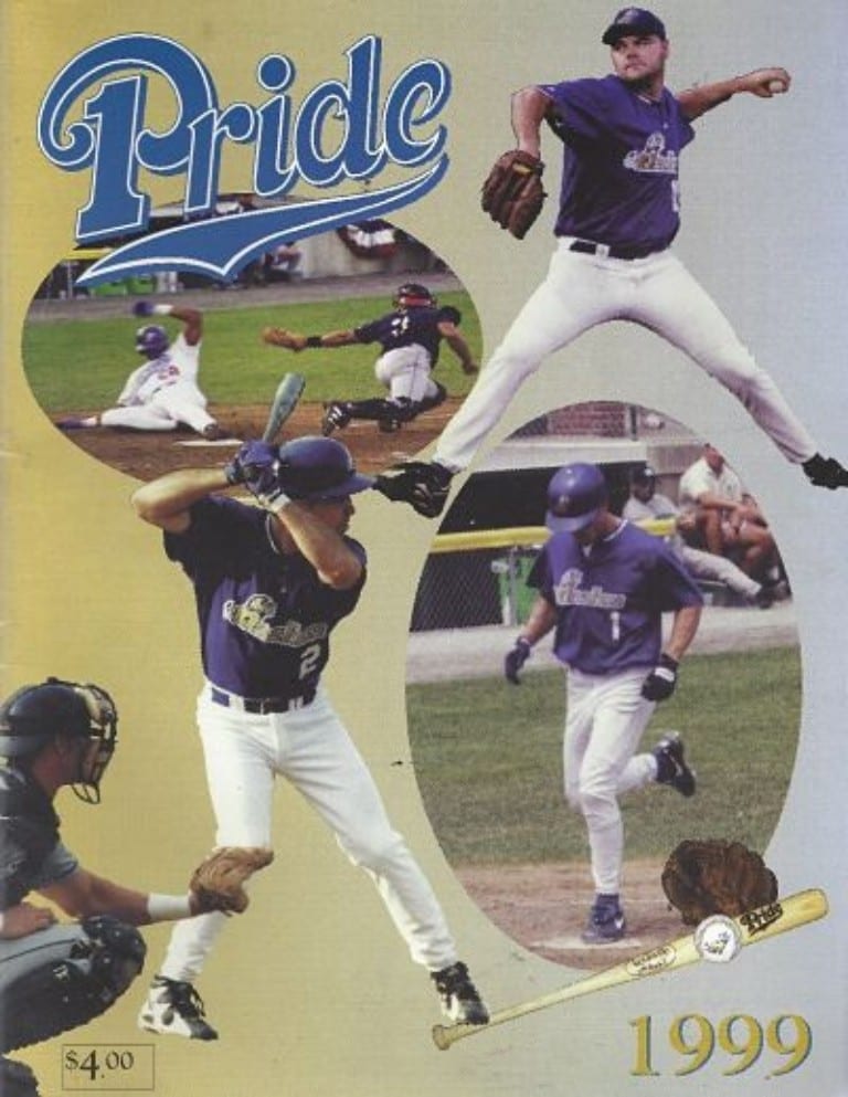 1999 Nashua Pride Baseball Program from the Atlantic League