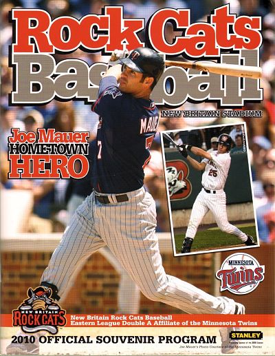2010 New Britain Rock Cats baseball program from the Eastern League