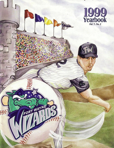1999 Fort Wayne Wizards baseball yearbook from the Midwest League