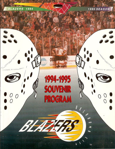 1994-95 Oklahoma City Blazers Program from the Central Hockey League
