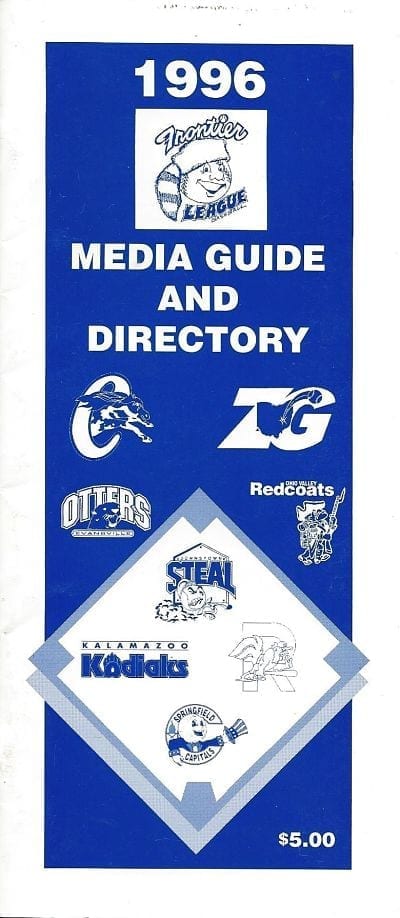 1996 Frontier League Media Guide