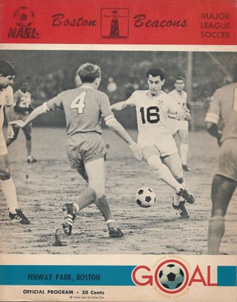 1968 Boston Beacons program from the North American Soccer League