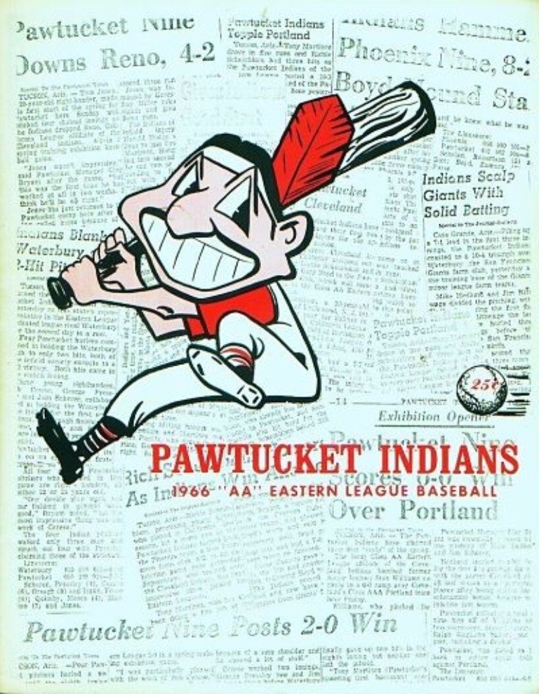 1966 Pawtucket Indians baseball program from the Eastern League