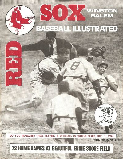 1975 Winston-Salem Red Sox Program