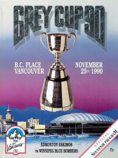 1990 Grey Cup Program