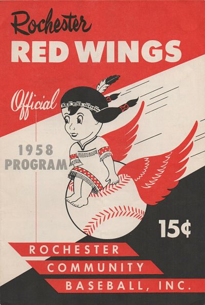 1958 Rochester Red Wings Baseball Program from the International League