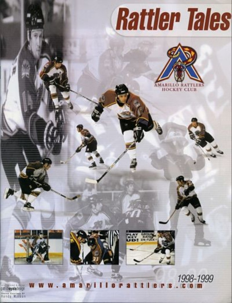 1998-99 Amarillo Rattlers Program from the Western Professional Hockey League