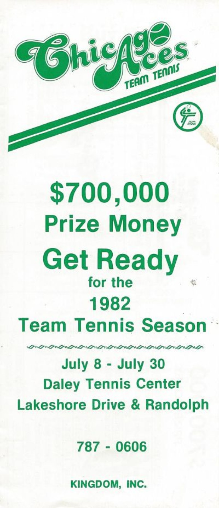 Chicago Aces World Team Tennis 1982