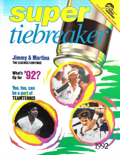 1992 World Team Tennis Super Tiebreaker Souvenir Program