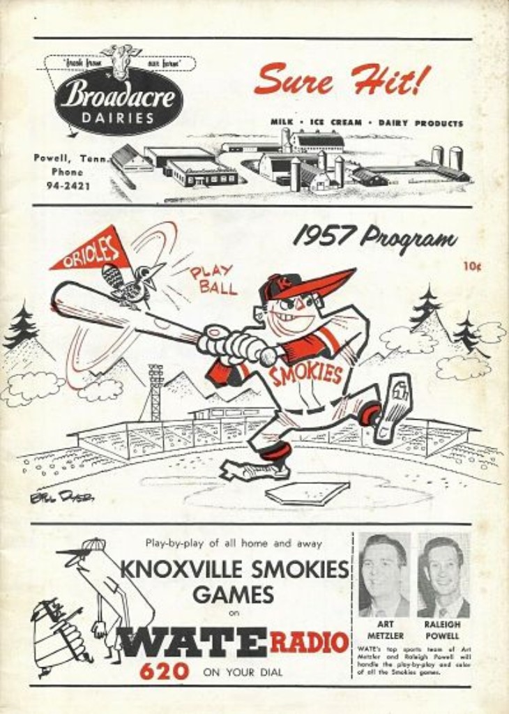 1957 Knoxville Smokies Program
