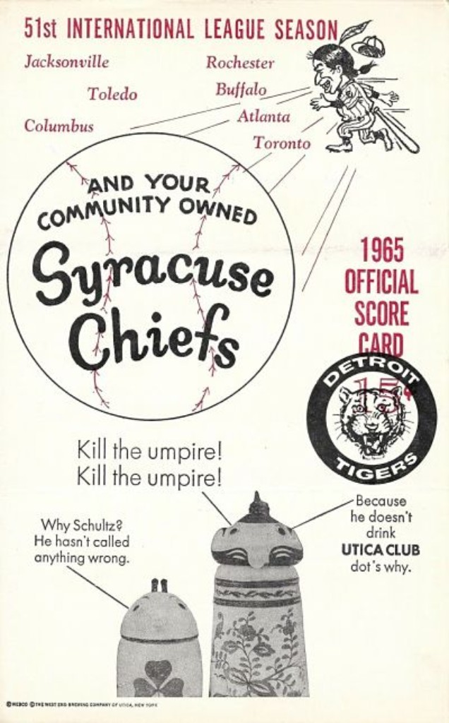 1965 Syracuse Chiefs Program